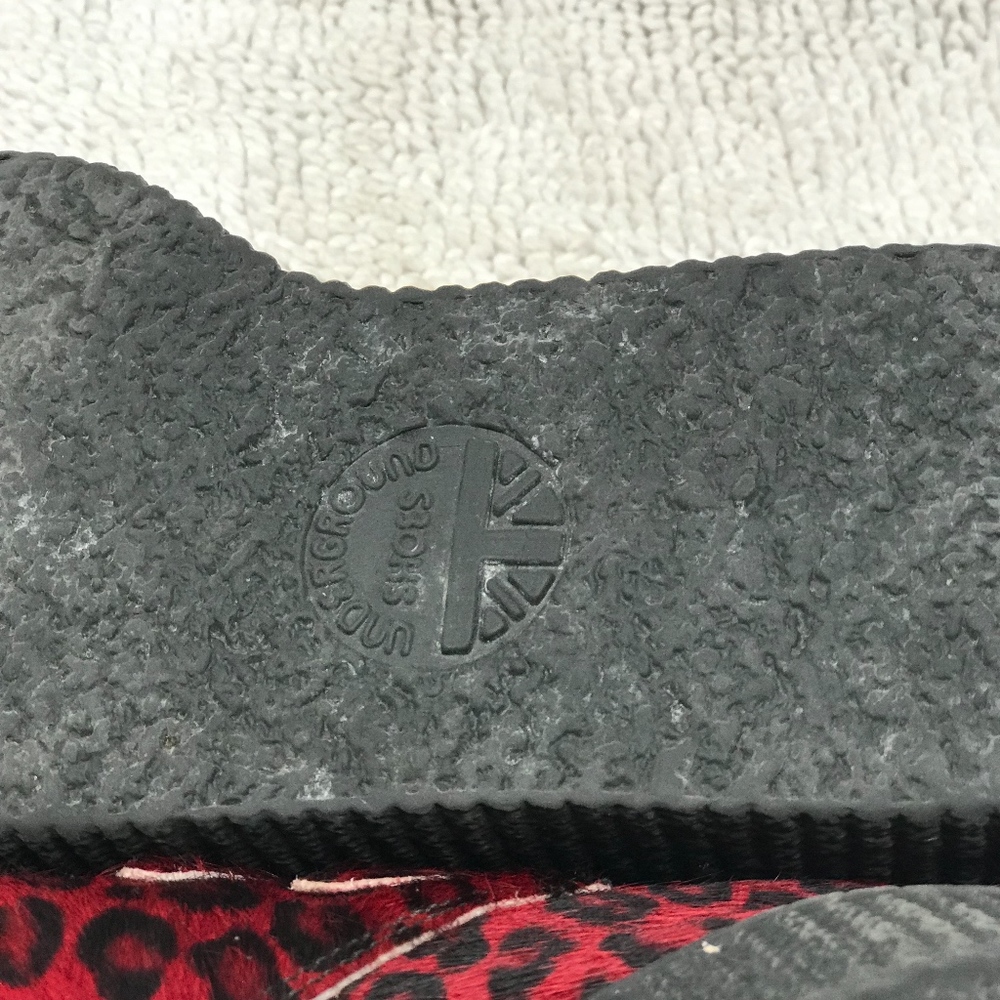 Underground Originals Red black fur creepers Sz 7 - Picture 8 of 8